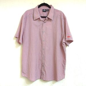 Helly Hansen Red Plaid Casual Button Down Shirt